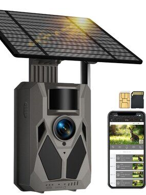 4G LTE Cellular Trail Camera, 2.5K Outdoor Camera Built-in SIM Card with Motion